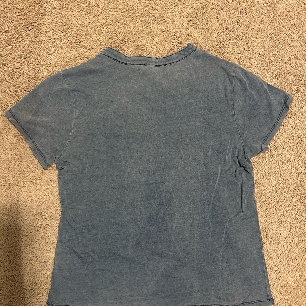 Blue Button-Up T-Shirt - Picture 2 of 3